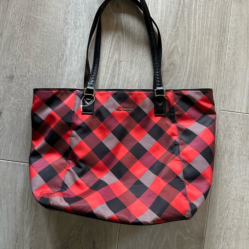 Vera Bradley Red and Black Plaid Tote